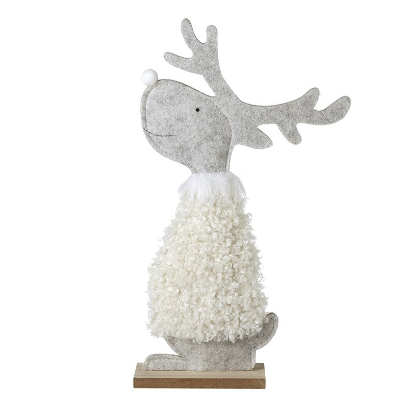 Wood Reindeer With Jumper