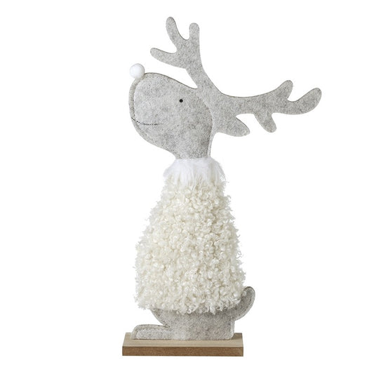 Wood Reindeer With Jumper