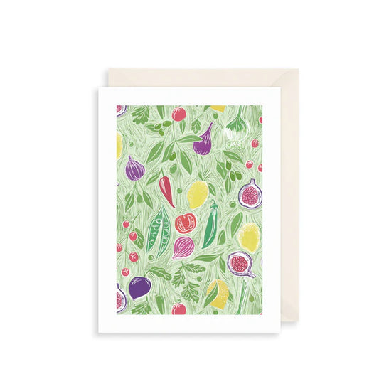Spring Vegetables | Small Greetings Card