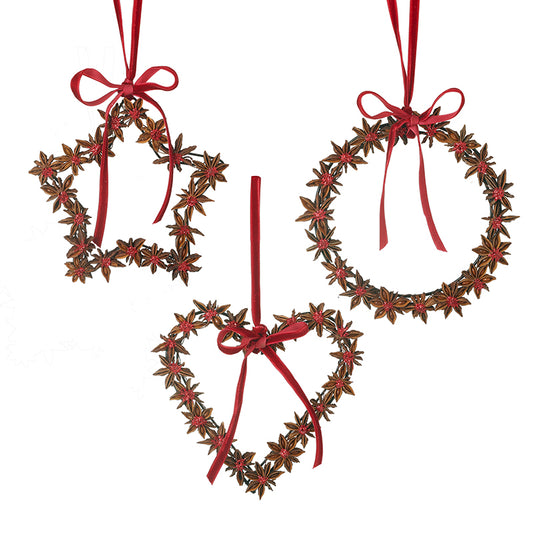 Red Hanging Wreath Tree Decoration