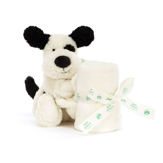 Bashful Black and white Puppy Soother Jellycat