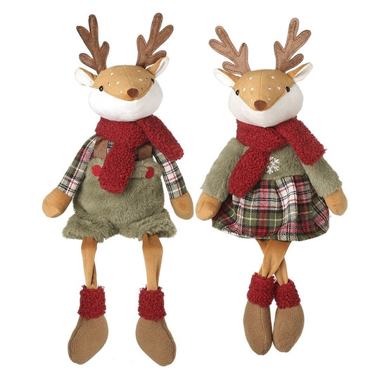 Sitting Deer In Scarfs decoration | Boy | girl