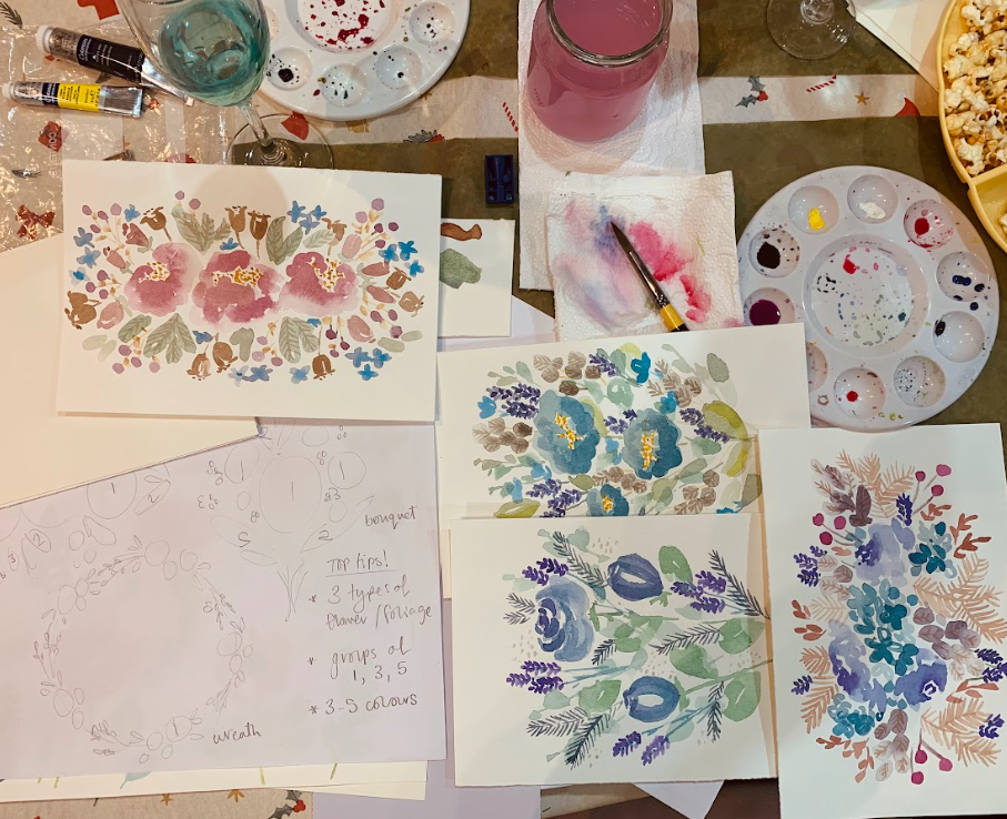 Watercolour & Wine Workshop