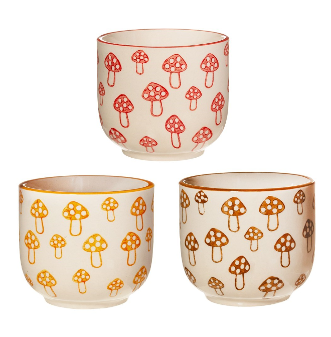 Mushroom Print Mini Planter