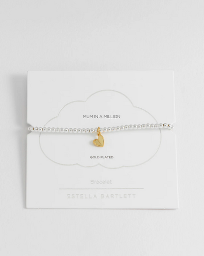 Folded Heart Sienna Bracelet for Mum - Gold Plated