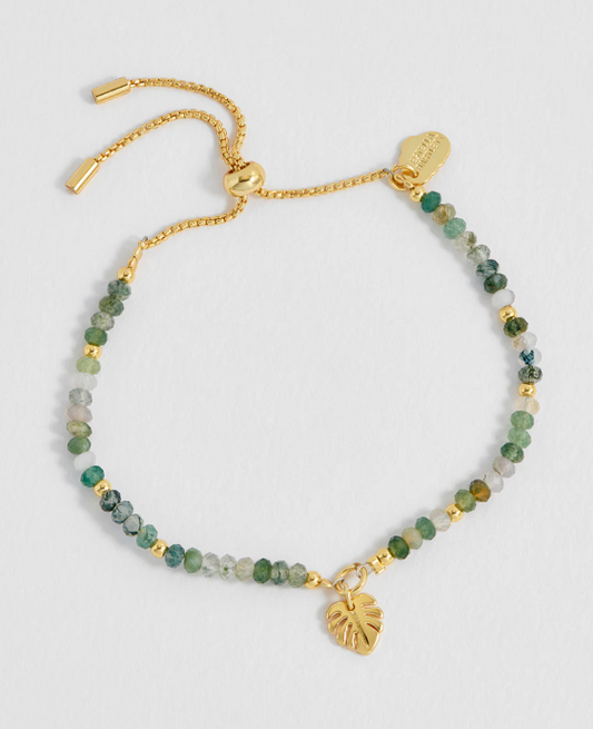 Faceted Monstera Leaf Bracelet