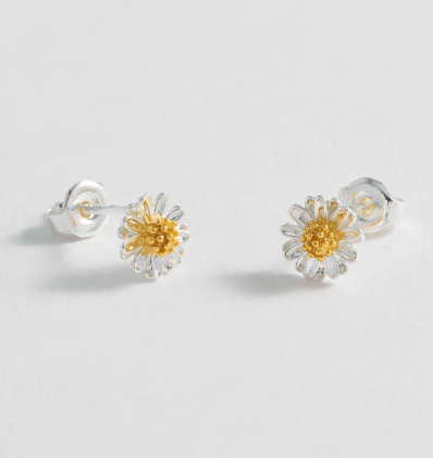 Mini Wildflower Earrings - Silver Plated