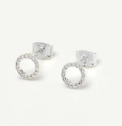 Circle Earrings - Silver Plated