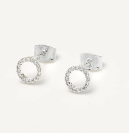 Circle Earrings - Silver Plated