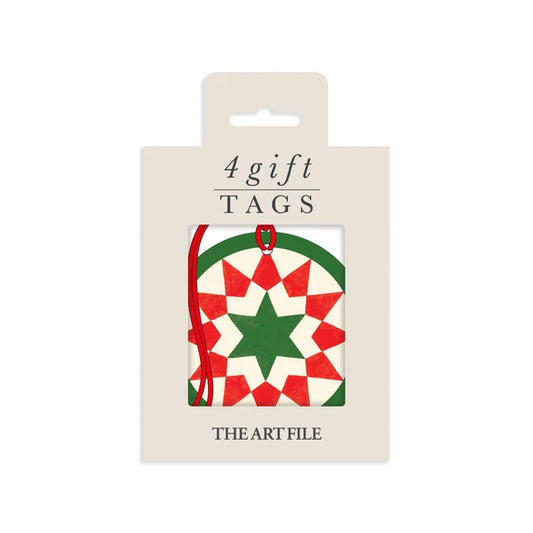 Geometric Star Gift Tag 4Pk