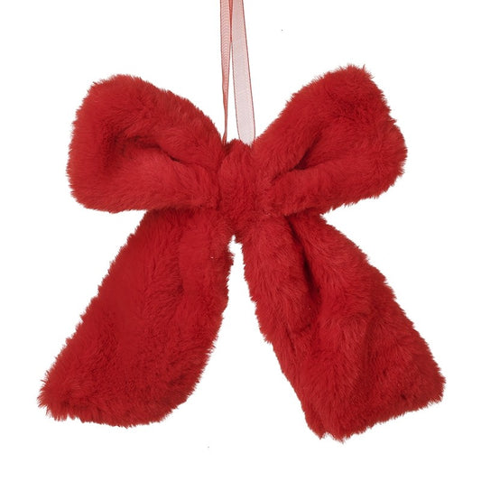 Fluffy Bow Hanger | Red
