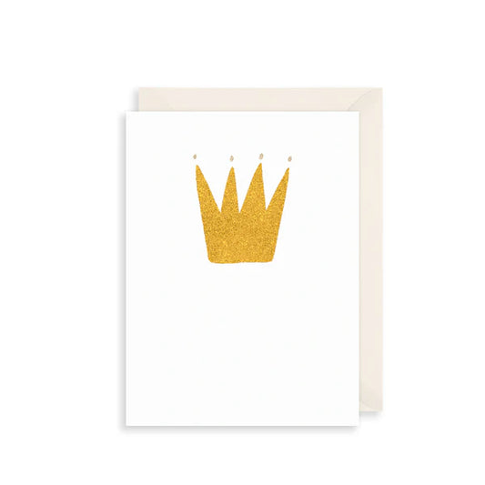 Gold Crown | Small Greetings Card