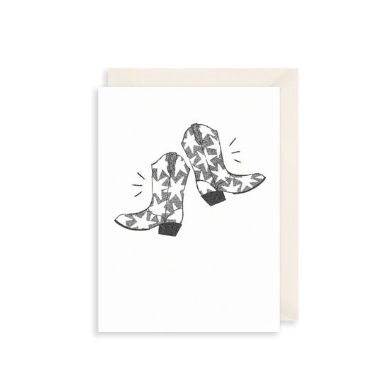 Cowboy Boots | Small Greetings Card