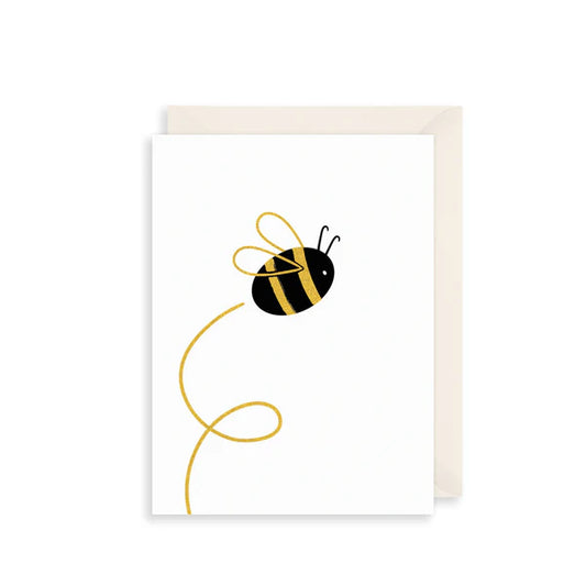 Gold Bee | Small Greetings Card