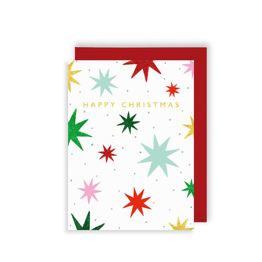 COLOURFUL STARS TINY BUT MIGTHY XMAS CARD
