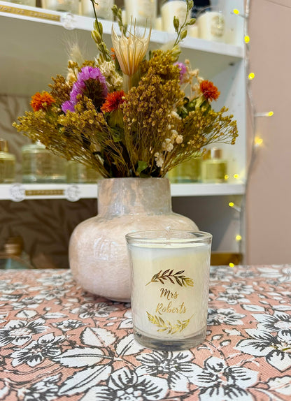 Personalised Thank You Teacher Candle