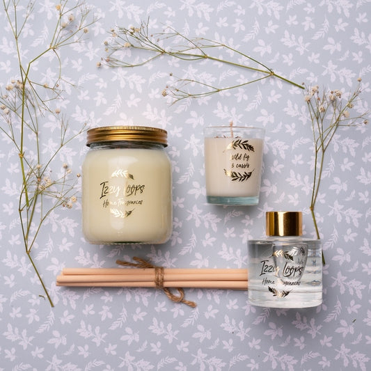 Trio Gift Box | Honey Jar Candle, Votive Candle & Diffuser Gift Set