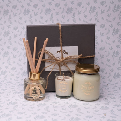 Trio Gift Box | Honey Jar Candle, Votive Candle & Diffuser Gift Set