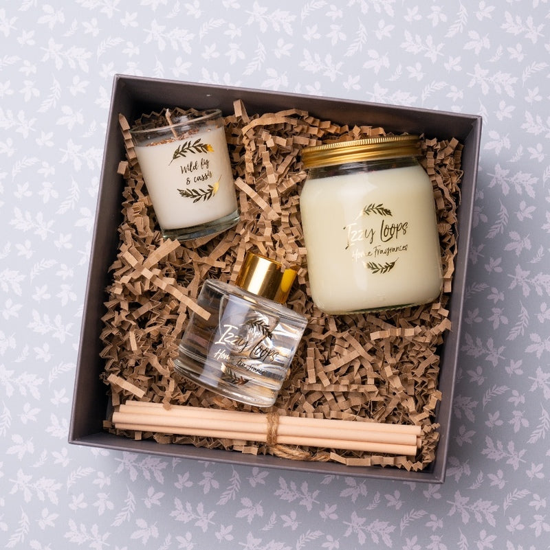 Trio Gift Box | Honey Jar Candle, Votive Candle & Diffuser Gift Set