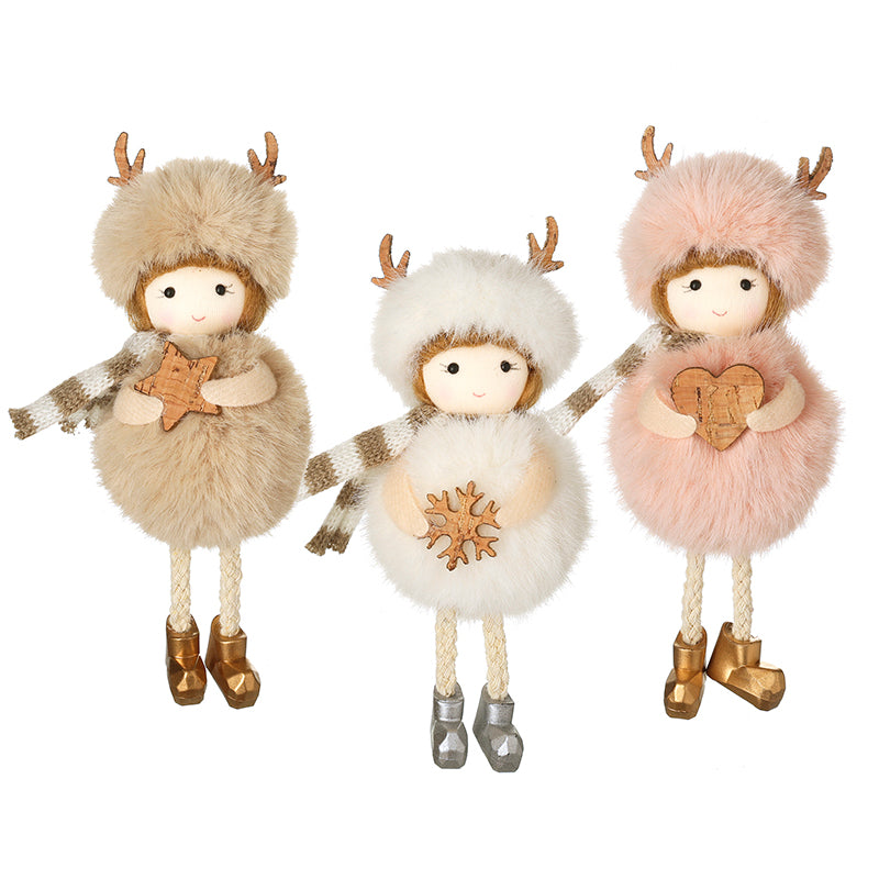 Fluffy Pompom Figures Hanging Decs Mix 3