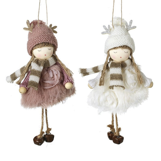 Girls In Fluffy Dress With Antlers