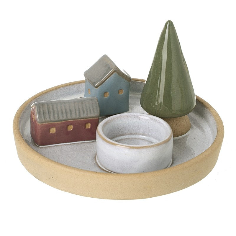 Tree Ceramic Scene T Light Holder