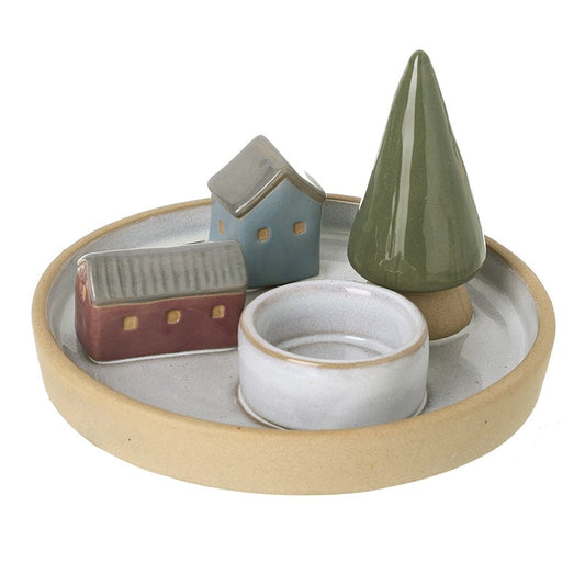 Tree Ceramic Scene T Light Holder