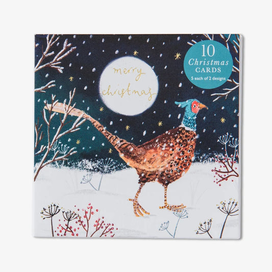 Rabbit & Pheasant | Christmas Card Wallet | Pack of 10