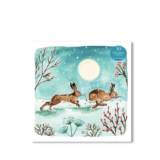 Geese & Rabbits | Christmas Card Wallet | Pack of 10