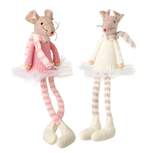 Long Leg Mice In Knitted Jumpers and a Tutu