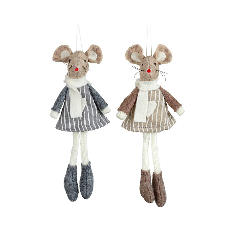 Cute Mouse in Pinstripe Dress