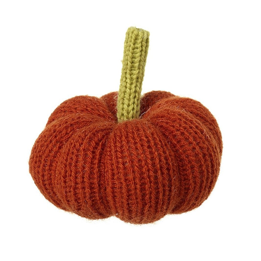 Small Deep Orange Knitted Squash