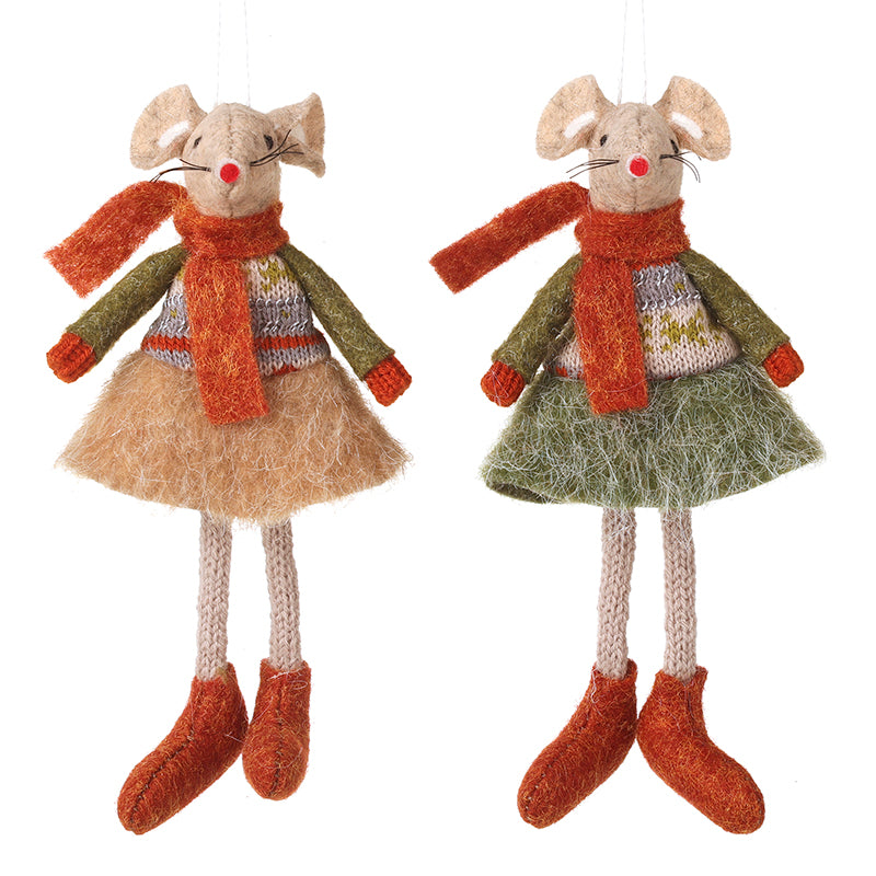 Autumn Felt Mice In Dresses