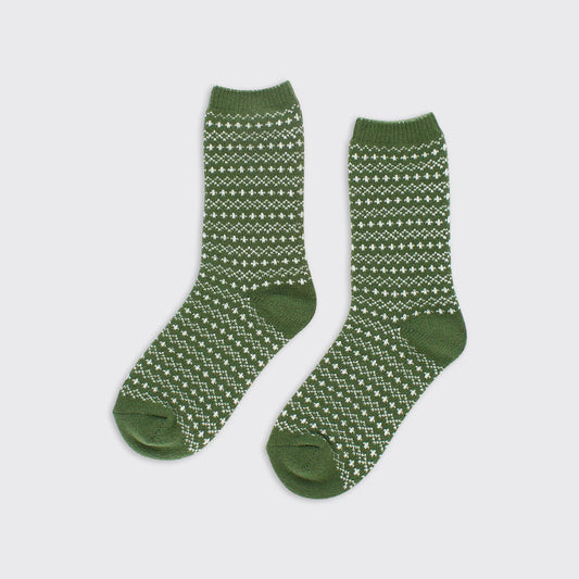Elara Super Soft Socks - Winter Green