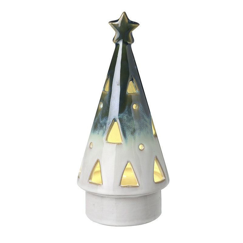 Ceramic Cone Light-Up Tree