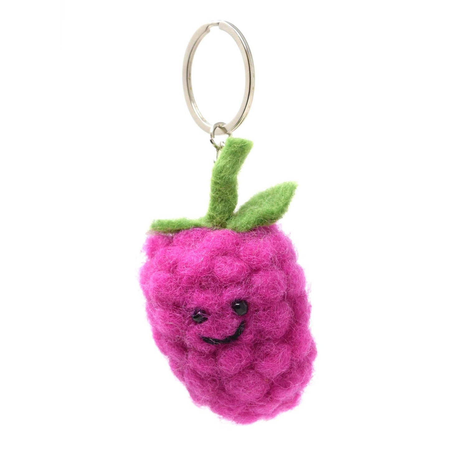Felt Keychain - Raspberry Felt Bag Charm