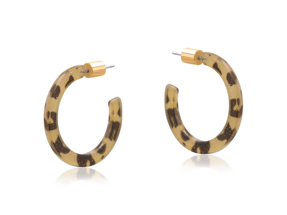 MADRID RESIN TINY HOOP EARRINGS