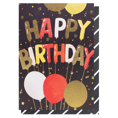 Birthday Balloons & Stars | Male Birthday Card
