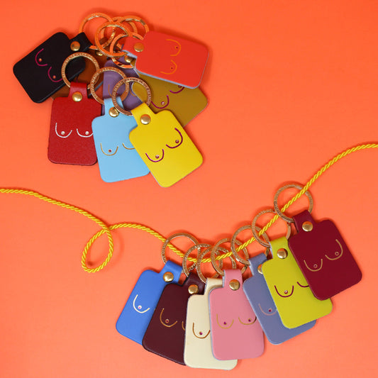 Boob Leather Key Ring