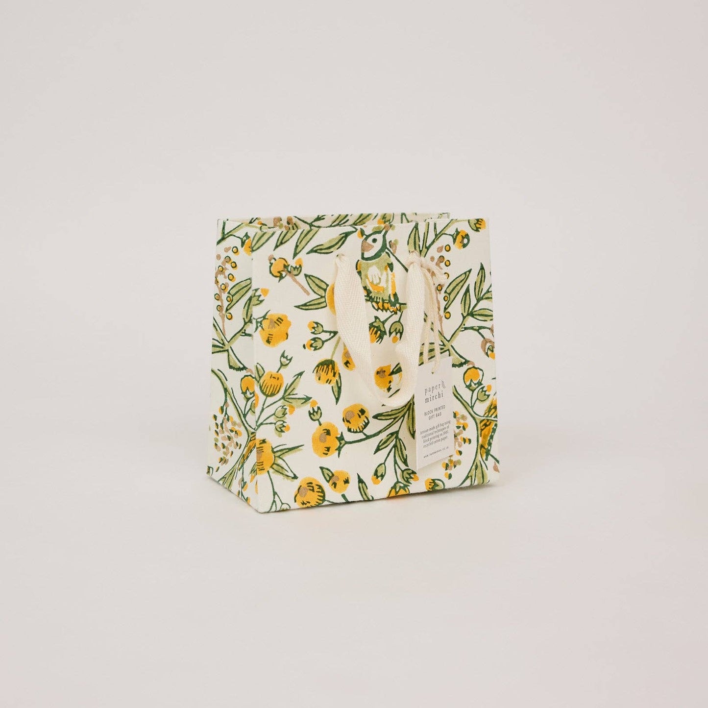 Hand Block Printed Gift Bags (Small) - Sunshine Refresh