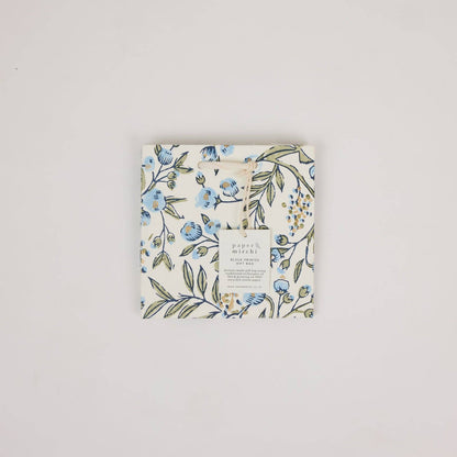 Hand Block Printed Gift Bags (Small) - Blue Stone Refresh