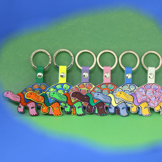 'Easy Going' Tortoise Key Ring