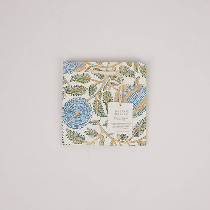 Hand Block Printed Gift Bags (Small) - Blue Stone Refresh