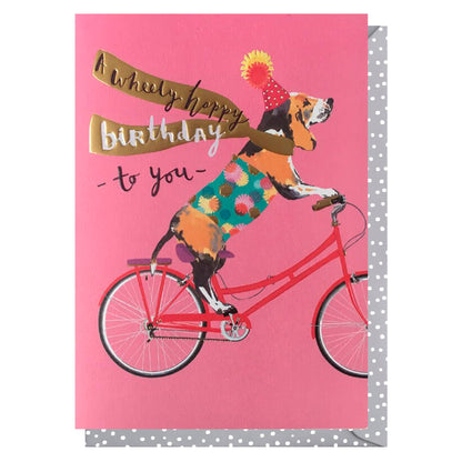 Dog Bike Birthday | Female Birthday Card | Animal Cards