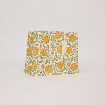 Hand Block Printed Gift Bags (Large) - Sunshine Refresh