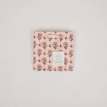 Hand Block Printed Gift Bags (Small) - Blush Refresh