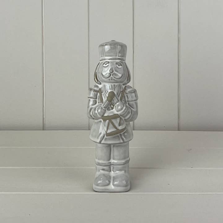 Glazed Ceramic Nutcracker Ornament With Textured Detail (20.5cm)