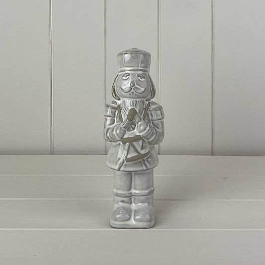 Glazed Ceramic Nutcracker Ornament With Textured Detail (20.5cm)