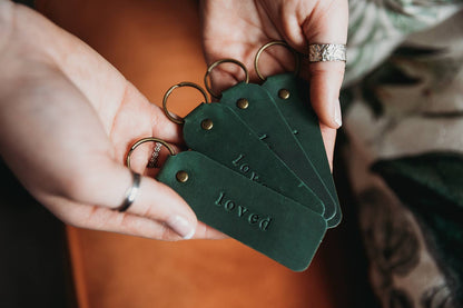 Encouraging Affirmation Leather Keyring