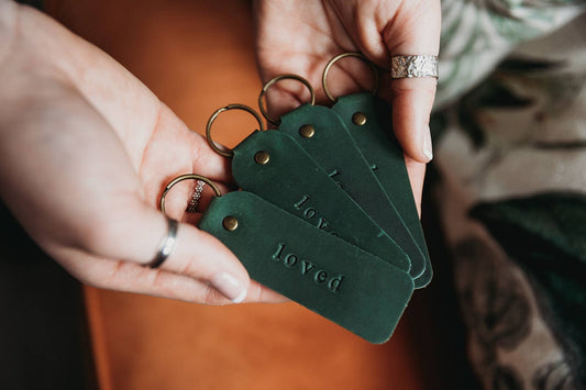 Encouraging Affirmation Leather Keyring